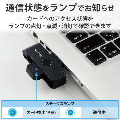 ウルマックス 楽天市場店の【5個セット】 エレコム MR-ICD102BK ICカードリーダライタ 接触式 直挿しタイプ ブラック Windows11 対応 ELECOM 1年保証 確定申告 延長ケーブル付 マイナンバーカード カードリーダー コンパクト 直挿し 便利グッズ コンパクトタイプ バスパワータイプ 送料無料｜アングル3