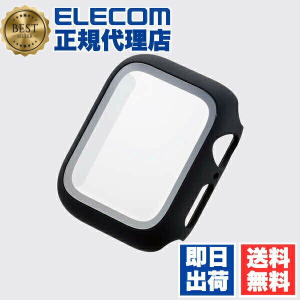 【正規代理店】 エレコム AW-40CSPCGBK Apple Watch 40mm 用 カバーケース プレミアムガラス アップルウォッチ 40 カバー ケース ガラス ブラック ELECOM ハイブリッド スマートフォン フルカバー 側面 フルカバーケース モデル番号 液晶 全面保護 送料無料