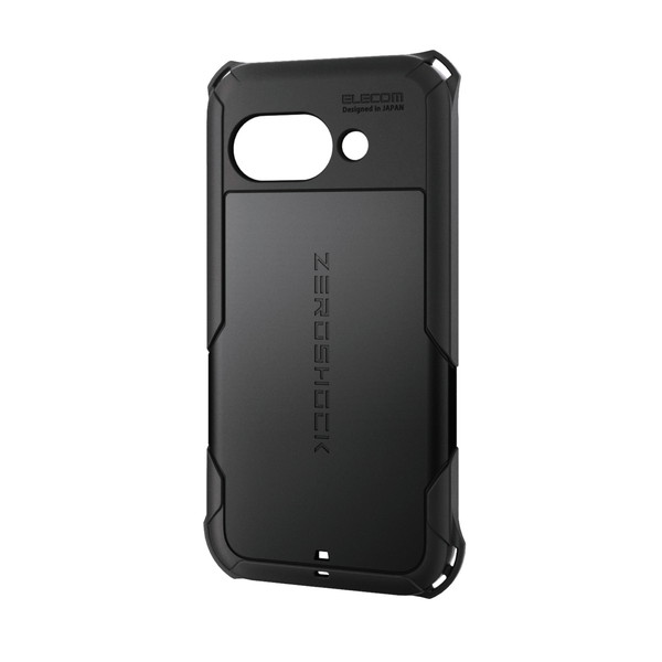  エレコム PM-P251ZEROBK Google Pixel 9a ケース ハイブリッド 衝撃吸収 カメラレンズ保護設計 ワイヤレス充電可 ストラップホール付 ZEROSHOCK ブラック