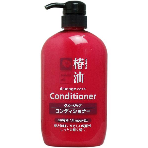 【5個セット】 椿油 ダメージケアコンディショナー 600mL しっとり ダメージケア つばき ヘアケア 馬油 潤い コスメステーシヨン 保湿 熊野油脂 頭皮 うるおい 椿油コンディショナー ダメージヘア コンディショナー ダメージ 本体 うるおい保湿 保湿成分ツバキ油