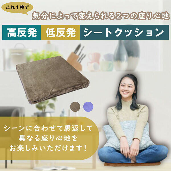 低反発＆高反発 W機能 シートクッション ブラウン