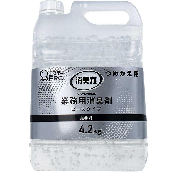 消臭力 業務用 ビーズタイプ 特大 詰替用 無香料 4.2kg スプレータイプ 置き型 室内 洗剤 詰替 消臭剤 衛生用品 トイレ用 新生活 ムコウリョウ つめかえ大容量 ビーズタイプ特大 エステー 消臭 芳香剤 消臭力業務用 エアリーソープ ホワイトデー