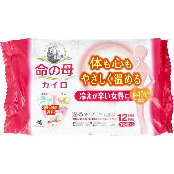 【24個セット】 小林製薬 命の母カイロ貼る10個入 備蓄 衣類に貼るタイプ 命の母 タイプ 防寒 しょうが 使い捨てカイロ あったか メディカル リラックス 使い捨て 使いすてカイロ 防災 桐灰化学 温熱用品 はるタイプ カイロ 日本製 貼る 冷え対策 桐灰