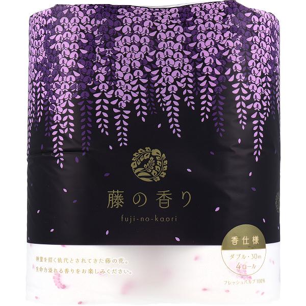 【2個セット】 四国特紙 トイレットペーパー 藤の香り ダブル 30m×4ロール 王子ネピア ネピア 備蓄 白檀の香り 香仕様 シルティロマン トイレットロール お祝い 芯あり