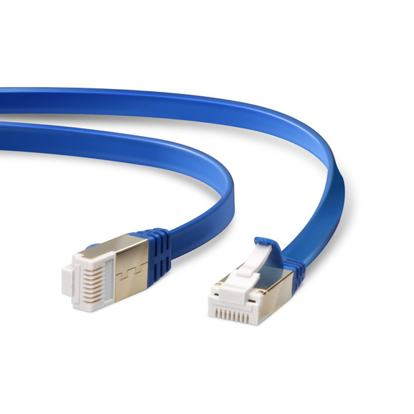 【2個セット】 エレコム LD-TWSFT/BM50 Cat7準拠 LANケーブルランケーブル インターネットケーブル ケーブル ツメ折れ防止 フラット 5m ELECOM 配線 フラットタイプ 爪折れ防止 対応 ブルーメタリック フラットケーブル シールド付 ツメ折れ防止タイプ 送料無料