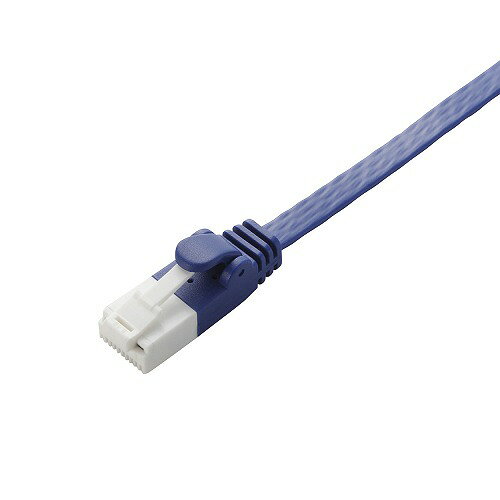 Cable - 【3個セット】 エレコム LD-GFAT/BM50 ツメ折れ防止フラットLANケーブル(Cat6A)5.0m ブルーメタリック