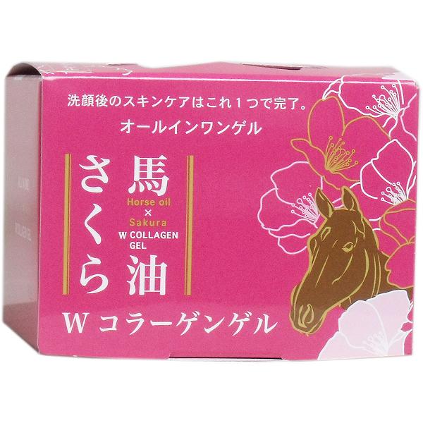 樂天商城 - 【6個セット】 馬油さくら Wコラーゲンゲル 100g ヒアルロン酸 馬油 無鉱物油 ジェル 化粧下地 モイストアップゲル フェニックス 美容 スキンケア グリセリン ダブル バスグッズ 化粧 うるおい バーユ 弱酸性 お風呂用品 さくら 化粧水 乾燥肌 洗顔
