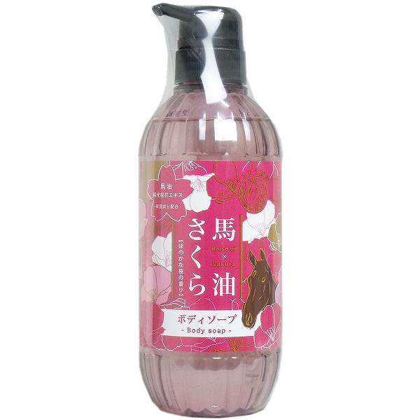 樂天商城 - 【7個セット】 馬油さくら ボディソープ 500mL しっとり 馬油 配合 すべすべ ソープ フェニックス 美容 ケース スキンケア ボディー シャワー 保湿 エタノールフリー ボディーソープ うるおい 桜エキス ほのかな桜の香り 植物原料 ボディ バーユ