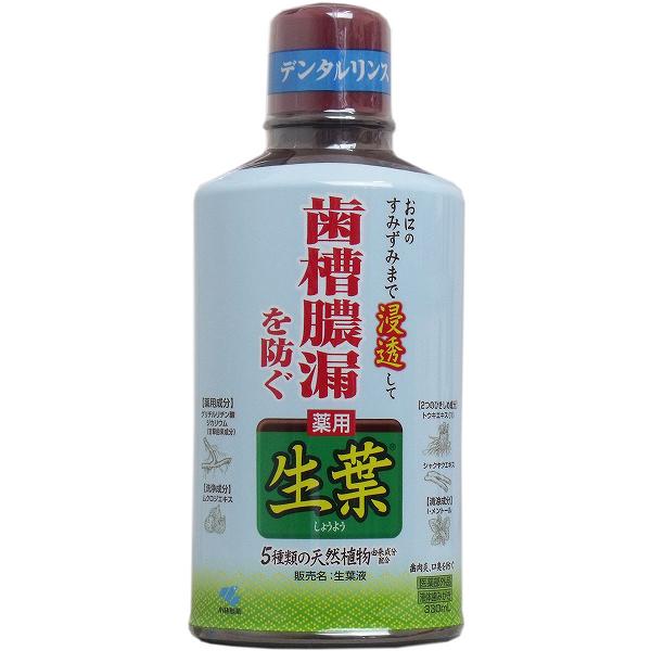 【15個セット】 薬用 生葉液 330mL 歯周病 デンタルケア 液体歯磨き 口臭 小林 薬用デンタルリンス 洗口液 デンタルリンス 歯槽膿漏 ハーブミント味 液体 洗口剤 口臭予防 マウスウォッシュ 生葉 オーラルケア はみがき しょうようえき 小林製薬