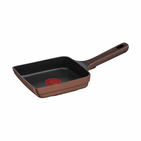 Frying Pans （Titanium） - 【10個セット】ティファール 玉子焼き器 14×18cm IH ガス火対応 PFOAなどの有害物質不使用 こびりつきにくさ長持ち IHチタン・エクセレンス モカ エッグロースター ブラウン G61518 人気商品