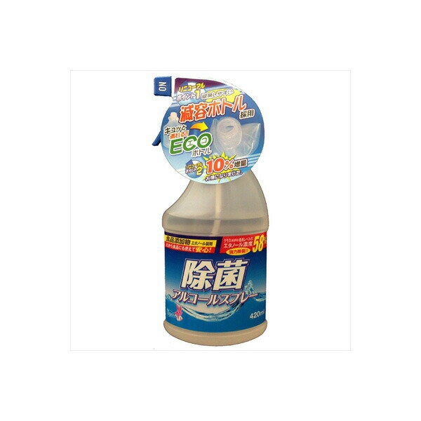 【24個セット】 除菌アルコールスプレー減容本体420ML 友和 食器用漂白
