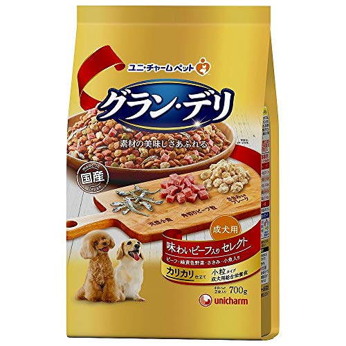 Premium - グラン・デリ カリカリ仕立て 成犬用 味わいビーフ入り セレクト 700g 安心素材 価格は1個のお値段です
