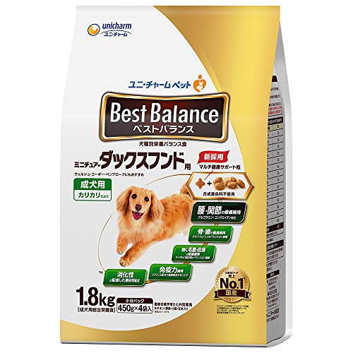 Mature Dog - 【3個セット】 ベストバランス カリカリ仕立て ミニチュア・ダックスフンド用 1.8kg 安心素材