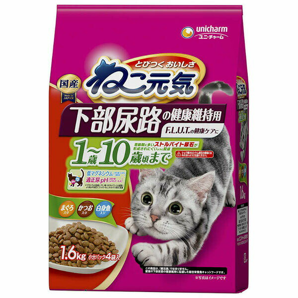 【6個セット】 ねこ元気 下部尿路の健康維持用1歳 10歳頃まで まぐろ・かつお・白...