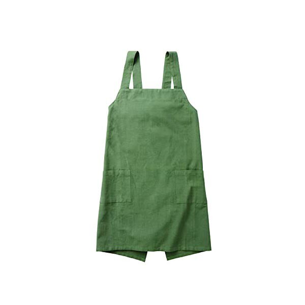Rakuten - レップ エプロン バッククロスエプロン 73×100cm カーキ 『Sol ソル 』 500019 カフェ 雑貨品 女性用 普段使い 無地 プレゼント 母の日 アビチュアル 男女兼用 ユニセックス キッチン 肩掛け かわいい レディース 人気商品