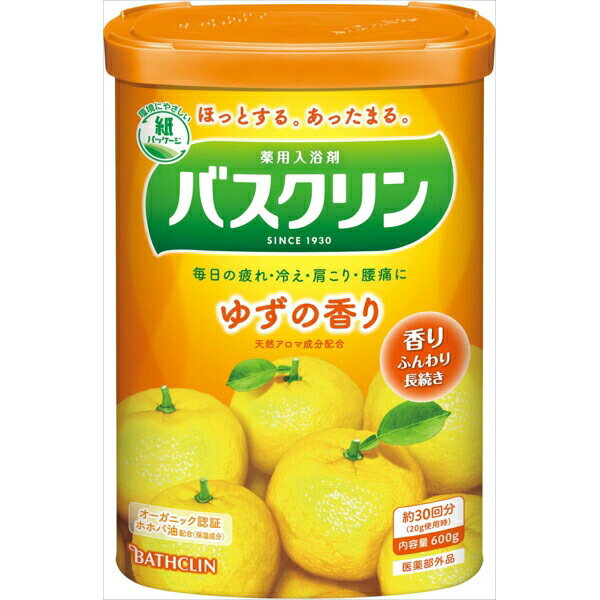 ※この商品は配送会社の都合により、北海道・沖縄・離島にはお届けできません。 ご注文が確認された場合、キャンセルさせて頂く可能性がございますのであらかじめご了承ください。 ▼まとめ買いがおすすめ！ 4個セット（お得） もぎたてゆずの香りで気分なごむ薬用入浴剤。アロマのツブを2倍に増量し、フレッシュ感がしっかり長続きします。【セット内容】●薬用入浴剤 × 4個●1個あたり：600g【特徴】●アロマのツブが従来品比2倍で、フレッシュ感がしっかり長続きする●ゆずから抽出したエッセンシャルオイルを配合している●オーガニック認証ホホバ油を配合で肌当たりがまろやか●温泉ミネラル成分(乾燥硫酸ナトリウム)を配合し温浴効果を高める●アミノ酸成分で水道水中の塩素を除去する●ライトグリーンの透明タイプのお湯になる●エコキュート使用OK●残り湯を洗濯に使用できる●赤ちゃん(生後3か月以上)と一緒に入浴する時も使える●約30回分使用できる(20g使用時)【仕様】内容量600g使用方法お風呂のお湯(200L)に20〜30gの割合でよくかき混ぜながら溶かしてください区分医薬部外品有効成分乾燥硫酸ナトリウム、炭酸水素Na成分L-グルタミン酸ナトリウム、ホホバ油、無水ケイ酸、デキストリン、アラビアゴム、ヒドロキシプロピルセルロース、香料、黄202(1)、青1、粘度調整剤香りゆずの香り保存方法キャップをきちっと閉め、乳幼児の手の届く所や高温多湿の所に置かない【使用場所】●毎日の疲労回復　●冷え症の改善　●肩のこり　●腰痛　●神経痛【ご注意】●本品は食べられない●本品と他の入浴剤の併用は避ける●入浴以外の用途には使用しない●追いだきするとごくまれに配管や風呂釜の汚れが出ることがある●残り湯には無機塩が多く含まれるので鉢植えや大切な植物への水やりに使わない●柔軟仕上げを強く掛けた衣料やおろしたてや大切な衣料には使用しない※この商品は配送会社の都合により、北海道・沖縄・離島にはお届けできません。 ご注文が確認された場合、キャンセルさせて頂く可能性がございますのであらかじめご了承ください。 もぎたてゆずの香りで気分なごむ薬用入浴剤。アロマのツブを2倍に増量し、フレッシュ感がしっかり長続きします。内容量：600g4個セットでお届け。毎日の疲労回復、冷え症の改善、肩のこり、腰痛、神経痛などに。 ▼まとめ買いがおすすめ！ 4個セット（激安）