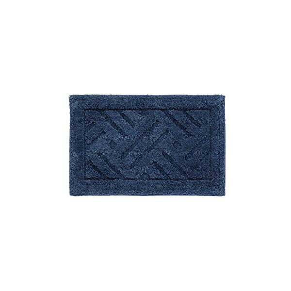 Mats - 【3個セット】 オカ OKA 乾度良好リッカ バスマット 約36cm×55cm ネイビー 吸水 速乾 洗える 大判 かんどーくん 抗菌 お風呂 足ふきマット バス かわいい 玄関マット 北欧 ふわふわ マット 防臭 乾度良好バスマット おしゃれ リッカ 人気商品