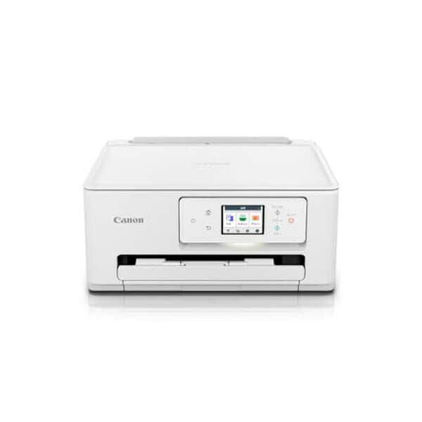 新4色ハイブリッドインク搭載のA4インクジェット複合機。顔料ブラックインクと染料インクの組み合わせにより、文字はくっきり、写真は鮮やかに印刷できます。【特徴】●新顔料ブラックインクと新画像処理技術により文字のにじみを低減●高密度プリントヘッド技術「FINE」により極小インク粒を正確に吐出●ChromaLife100システムで写真の美しさと保存性を実現●モノクロ15枚/分、カラー10枚/分の高速印刷●1プッシュコピー機能でワンボタンコピーが可能●自動濃度調整コピーで地色の濃い原稿も適切に複写●両面コピーと4in1/2in1コピーで用紙を節約●シーン別にショートカットボタンをカスタマイズ可能なSwitch UI●自動写真補正とエリア別明るさ補正に対応●フロント部を角度調整可能な設計●最大給紙枚数は普通紙200枚、ハガキ40枚●スキャナー解像度は光学1200×2400dpi●スマホから直接プリント可能なAirPrint対応●Wi-Fi Direct対応でルーター不要の接続が可能●チャイルドロック機能搭載【仕様】サイズ幅374mm×奥行350mm×高さ168mm入数1カラーホワイト系対応OSWindows 10/11、Windows 8.1、Windows 7 SP1以降、macOS 10.15.7以降、Chrome OS対応規格IEEE802.11a/b/g/n/ac重量6.3kg注意初期セットアップ時にインクを消費するため、初回は2回目以降のインクカートリッジより印刷枚数が少なくなる場合あり【使用場所】●ビジネス資料の印刷　●年賀状などのハガキ印刷　●写真プリント　●家庭用スキャニング　●スマートフォンからのプリント【ご注意】●A4/レターサイズの普通紙のみ両面コピーに対応●フチなしコピーは普通紙に非対応●写真を貼り付けたハガキは使用不可●Hi-Speed USB接続時はパソコン側のHi-Speed USB対応が必要●海外利用時は別途電源コード購入が必要●macOS用ドライバー提供なし（AirPrint利用）●Chrome OSではOS標準機能のみ対応（専用ドライバーなし）新4色ハイブリッドインク搭載のA4インクジェット複合機。顔料ブラックインクと染料インクの組み合わせにより、文字はくっきり、写真は鮮やかに印刷できます。サイズ：幅374mm×奥行350mm×高さ168mm　入数：1　重量：6.3kgビジネス資料の印刷、年賀状などのハガキ印刷、写真プリント、家庭用スキャニング、スマートフォンからのプリントなどに。