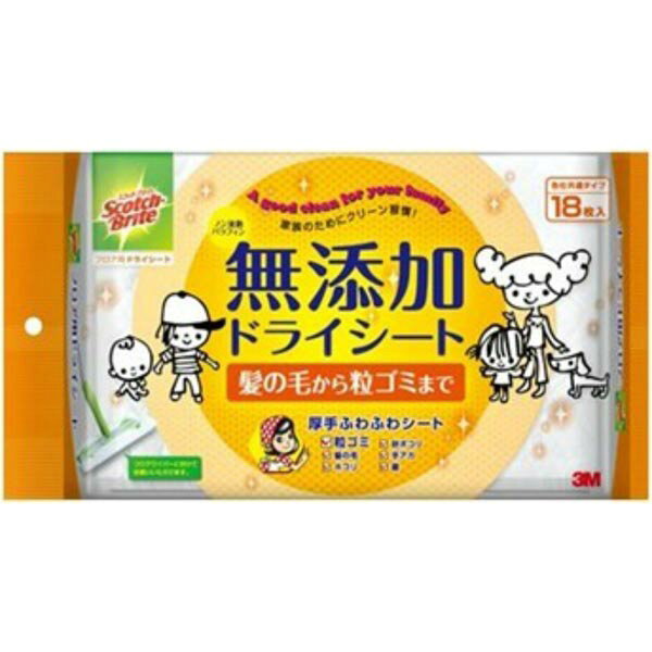 Rakuten - 【20個セット】 スリーエムジャパン スコッチブライトムテンカドライシート 髪の毛 ドライシート 掃除用品 お掃除シート 掃除 肌に優しい ワイパー取替シート フロア用ドライシート 各社共通タイプ ジャパン モップ キッチン 無添加ドライシート フロア用