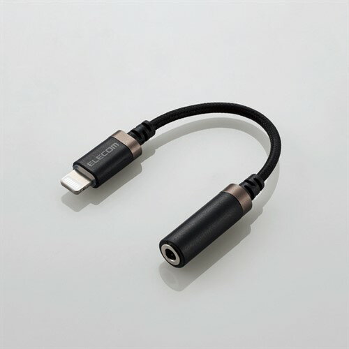 【10個セット】 エレコム MPA-L35S01BK Lightning-φ3.5mmステレオミニジャック変換ケーブル(高耐久) ブラック