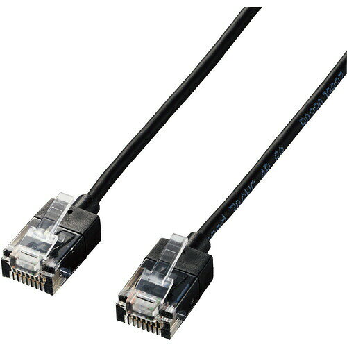  エレコム LD-GPASS／BK1 LANケーブル CAT6A スーパースリム 1.0m ブラック