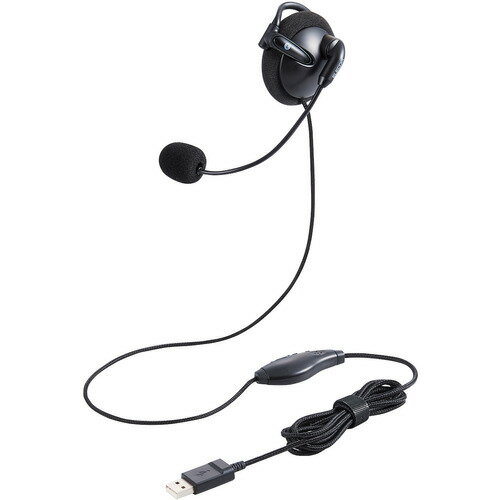 Other - 【2個セット】 エレコム HS-EH01UBK 有線ヘッドセット 耳掛け型 USB 左耳 ブラック