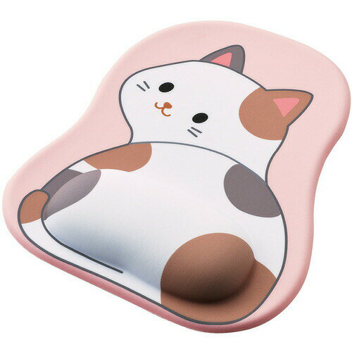 【3個セット】 エレコム MP-AN05CAT マウスパッド アニマル ウレタンゲル採用 振り向きアニマル柄 ネコ