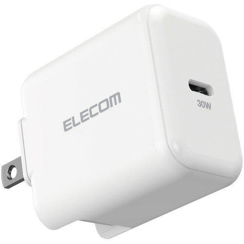 【3個セット】 エレコム ACDC-PD2130WH ノートPC用ACアダプター USB充電器 USB Power Delivery認証 30W USB-C1ポート スイングプラグ ホワイト