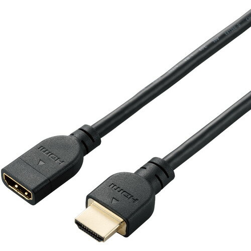 【2個セット】 エレコム DH-HDEX05BK HDMI 延長 ケーブル 0.5m 4K 60p 金メッキ Fire TV Stick など対応 RoHS指令準…