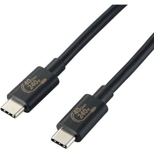 【10個セット】 エレコム USB4-CCPE10NBK USB4ケーブル／C-Cタイプ／認証品／USB Power Delivery対応／240W／1.0m／ブラック USB4CCPE10NBK