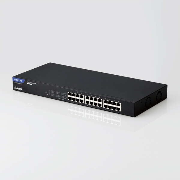 エレコム PoE対応ギガビットスイッチ EHB-UG2D24F-PL 24ポート アンマネージ ELECOM EHB UG2D24F PL ネットワークスイッチ 給電機能 IEEE802.3at準拠