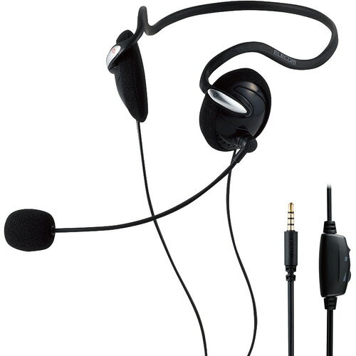 【10個セット】 エレコム HS-NB03STBK ヘッドホン ヘッドセット 有線 ブラック