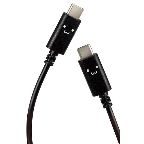 ▼まとめ買いがおすすめ！ 2個セット（特売） 3個セット（激安） 5個セット（必見） USB Type-Cポート搭載のパソコンや充電器とスマートフォンやタブレットを接続し、充電とデータ転送ができるUSB2.0ケーブル。【セット内容】●USBケーブル × 2個●1個の入数：1本【特徴】●USB Power Deliveryに対応し最大60W(20V/3A)で給電可能●最大480Mbpsの高速データ転送が可能●USB Type-Cコネクターは裏表に関係なく両面挿入可能●難燃性の素材を使用し安全性を高めている●外部ノイズの干渉から信号を保護する2重シールドケーブルを採用●サビなどに強く信号劣化を抑える金メッキピンを採用●EU RoHS指令(10物質)に準拠した環境にやさしい製品【仕様】サイズ長さ約1.0m(コネクター含まず)、ケーブル太さ約3.2mm入数1本対応機種USB Type-Cポートを搭載するパソコン、充電器、モバイルバッテリー、スマートフォン、タブレットカラーくろちゃん(ブラック×ホワイト)対応規格USB2.0規格準拠、USB Power Delivery対応材質難燃性素材コネクタ形状USB Type-Cプラグ - USB Type-Cプラグ規格USB2.0、最大480Mbps、最大60W(20V/3A)重量0.029kg保証1年間【使用場所】●スマートフォン充電　●タブレット充電　●パソコン周辺機器接続　●モバイルバッテリー接続【ご注意】●接続する機器がUSB Power Delivery対応である必要があります●接続するパソコンなどの性能によって供給される電力値が異なります●映像出力(DisplayPort Alternate Mode)には別途USB 5Gbps以上のケーブルまたはアダプターが必要ですUSB Type-Cポート搭載のパソコンや充電器とスマートフォンやタブレットを接続し、充電とデータ転送ができるUSB2.0ケーブル。サイズ：長さ約1.0m(コネクター含まず)、ケーブル太さ約3.2mm　入数：1本　重量：0.029kg2個セットでお届け。スマートフォン充電、タブレット充電、パソコン周辺機器接続、モバイルバッテリー接続などに。 ▼まとめ買いがおすすめ！ 2個セット（人気） 3個セット（爆安） 5個セット（人気）