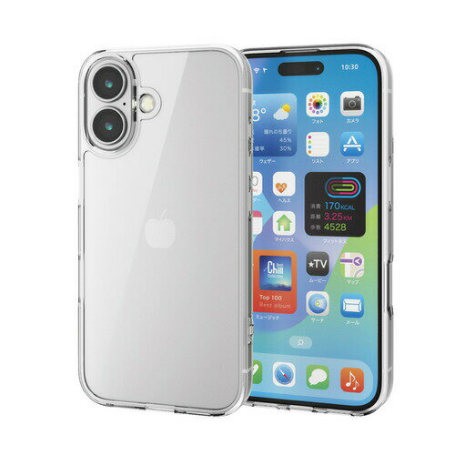 樂天商城 - 【10個セット】 エレコム PM-A24AHVCG1CR iPhone 16 ハイブリッドケース ガラス スタンダード