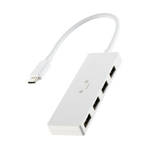 【2個セット】 エレコム U2HC-H040WF USB2.0ハブ Type-C 4ポート Windows・mac対応 ホワイト(2.0)