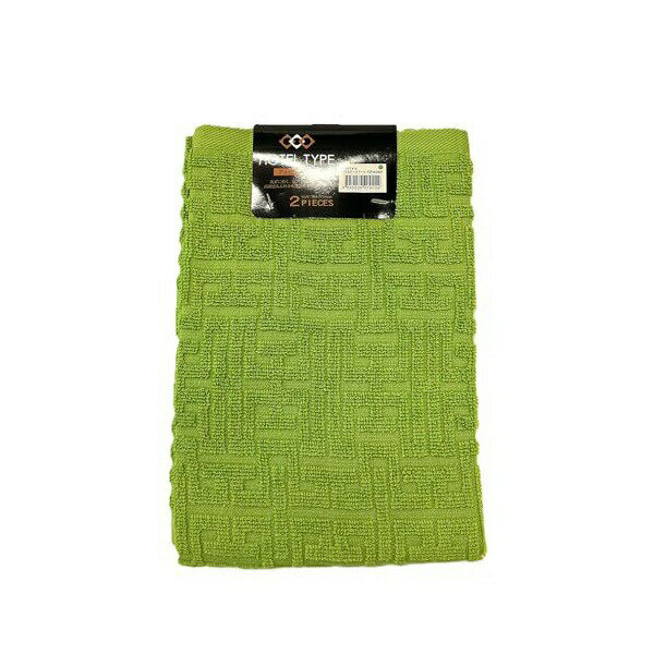 Towel - 【10個セット】 ハヤシ 林 (Hayashi) フェイスタオル2枚組 ホテルタイプ バラエティカラー5 34×80cm モスグリーン FO801414