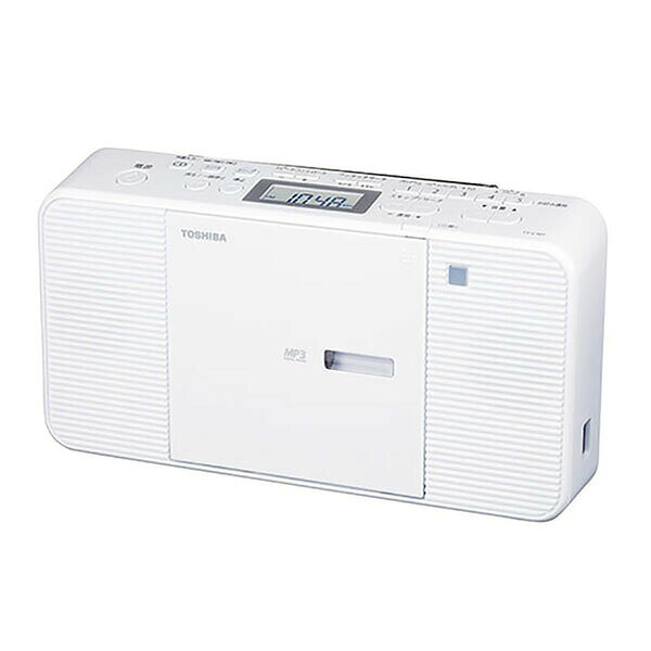 東芝 4560158875890 CDラジオ TY-C301W (MP3再生/リモコン付/語学学習機能/単3形×6本使用/ホワイト) 最大出力 スピーカー ホワイト リモコン付 オーディオ タイプ ラジオ 重さ リモコン 語学学習 リモコン付き