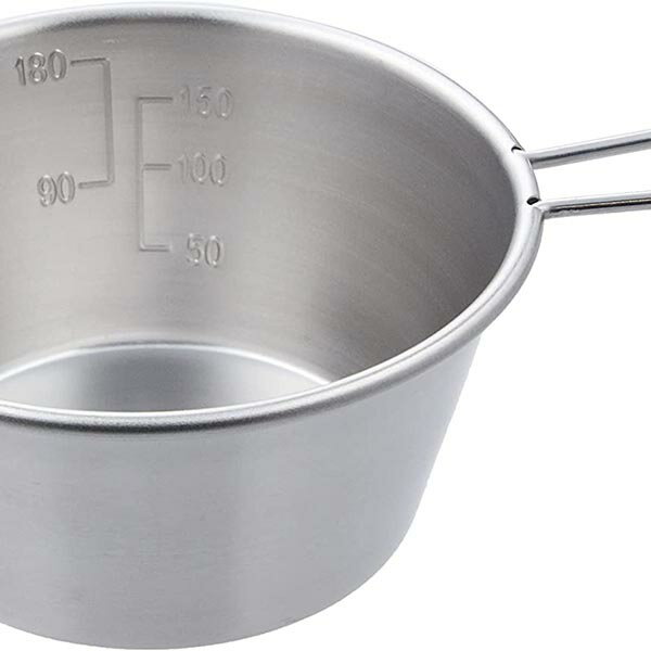 Captain's Tag - 【10個セット】 キャプテンスタッグ ステンシェラカップ 螺旋仕上 210ml UH-47 パール金属 アウトドア用品 キャンプ用品 ステンレス 屋外 レジャーソロキャンプ バーベキュー シェラカップ 目盛付き 計量カップ 食器 ステンレス製 目盛 目盛り付き