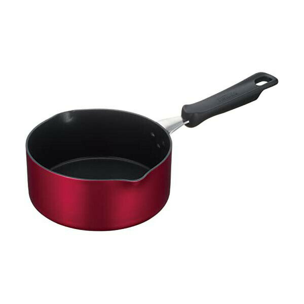 Ih/Gas Compatible - 【3個セット】 サーモス デュラブルシリーズ 片手鍋 クックパン 16cm レッド IH対応 KNA-016S R フライパン デュラブルコート プレゼント キッチン 新生活 なべ 引越し 誕生日 焦げ付かない おしゃれ ギフト ホワイトデー 耐摩耗性 人気商品