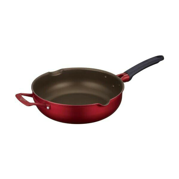 Ih/Gas Compatible - サーモス デュラブルシリーズ マルチパン 炒め鍋 28cm レッド IH対応 KFJ-028W R 人気商品