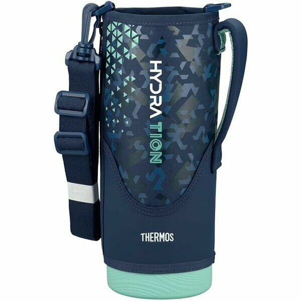 【2個セット】 THERMOS サーモス FJS-1500F ハンディポーチ ネイビー ミント 交換用部品 水筒カバー ストラップ付き スポーツボトル用 TGG183 キッチン消耗品 台所用品