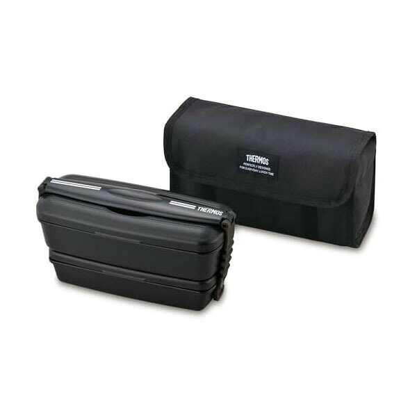【10個セット】サーモス 弁当箱 2段 フレッシュランチボックス 900ml ディープブラック DJB-906W DPBK 人気商品