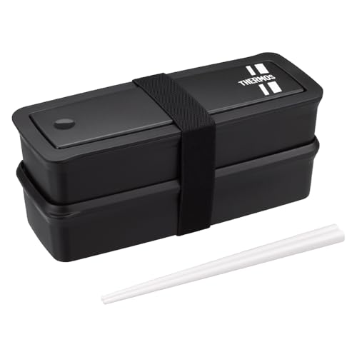 【10個セット】 THERMOS DJS-981W-BKSL ブラックシルバー フレッシュランチボックス 980ml