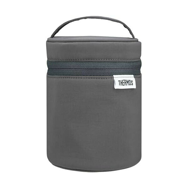 【2個セット】 RET-003-DGY THERMOS スープジャーポーチ ダークグレー 保温 保冷 断熱ポケット 洗濯可能 持ち歩き THERMOS RET003DGY スープジャー用 保温ポーチ 断熱ケース 専用ポーチ 保冷ポーチ キャリングケース 弁当用 アウトド