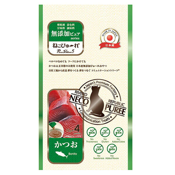 Rakuten - リバードコーポレーション ねこぴゅーれ無添加ピュアPureValue5かつお4本