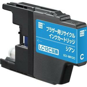RICOH - 【3個セット】 エコリカ ECI-BR12C ブラザーLC12C互換リサイクルインク シアン