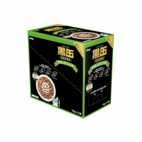 樂天商城 - 【3個セット】 アイシア 黒缶 パウチ 舌平目入りまぐろとかつお 70g 猫用フード マグロ、カツオ ウェット 全年齢 全品種 穀物不使用 猫用ウェット キャットフード グレインフリー ゼリータイプ まぐろとかつお 舌平目入り ペットフード 総合栄養食 安心素材