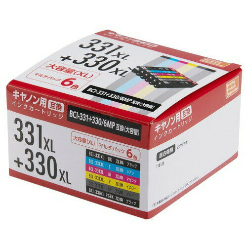 乐天商城 - 【5個セット】 PPC PP-YC331L-6P キャノン用互換インク(6色セット大容量) PPYC331L6P
