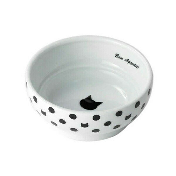 Tableware - 【6個セット】 猫壱 ハッピーダイニング 猫用 脚なしフードボウル 水玉 猫 全成長期 小型 necoichi フードボウル 猫用食器 食べやすい シンプル ペット用品 デイリー ハッピー ペット用 ネコ キャット おしゃれ ドット フード グッズ ペット ねこ用 安心素材