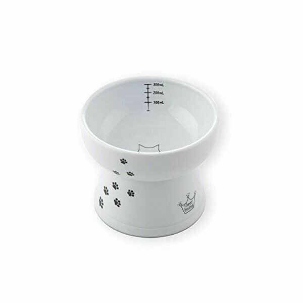 Ceramic - 猫壱 ハッピーダイニング 猫用 脚付ウォーターボウル ハイタイプ 猫柄 すべり止めシリコン付き 猫 全成長期 小型 necoichi ウォーターボトル フードボウル 猫用食器 滑り止め ペット用品 デイリー ハッピー ペット用 餌入れ 安心素材 価格は1個のお値段です